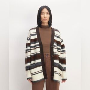 THE SUPERFUZZ ALPACA striped CARDIGAN size xxs